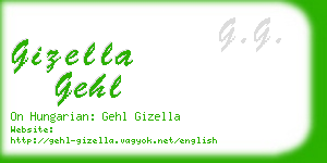 gizella gehl business card